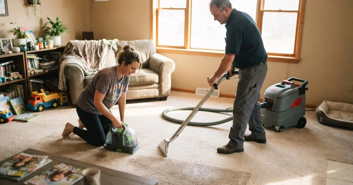 Carpet cleaning: rent a machine or hire a pro